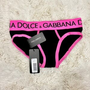 Dolce & Gabbana Kids Black Bottoms with Pink Trim